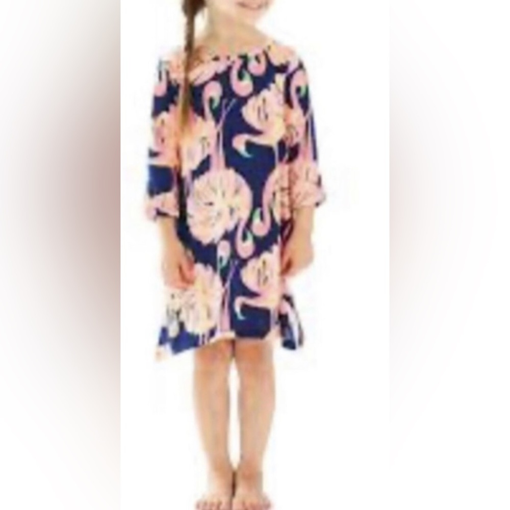 Girls Lilly Pulitzer Mini Edna Flamingo Dress